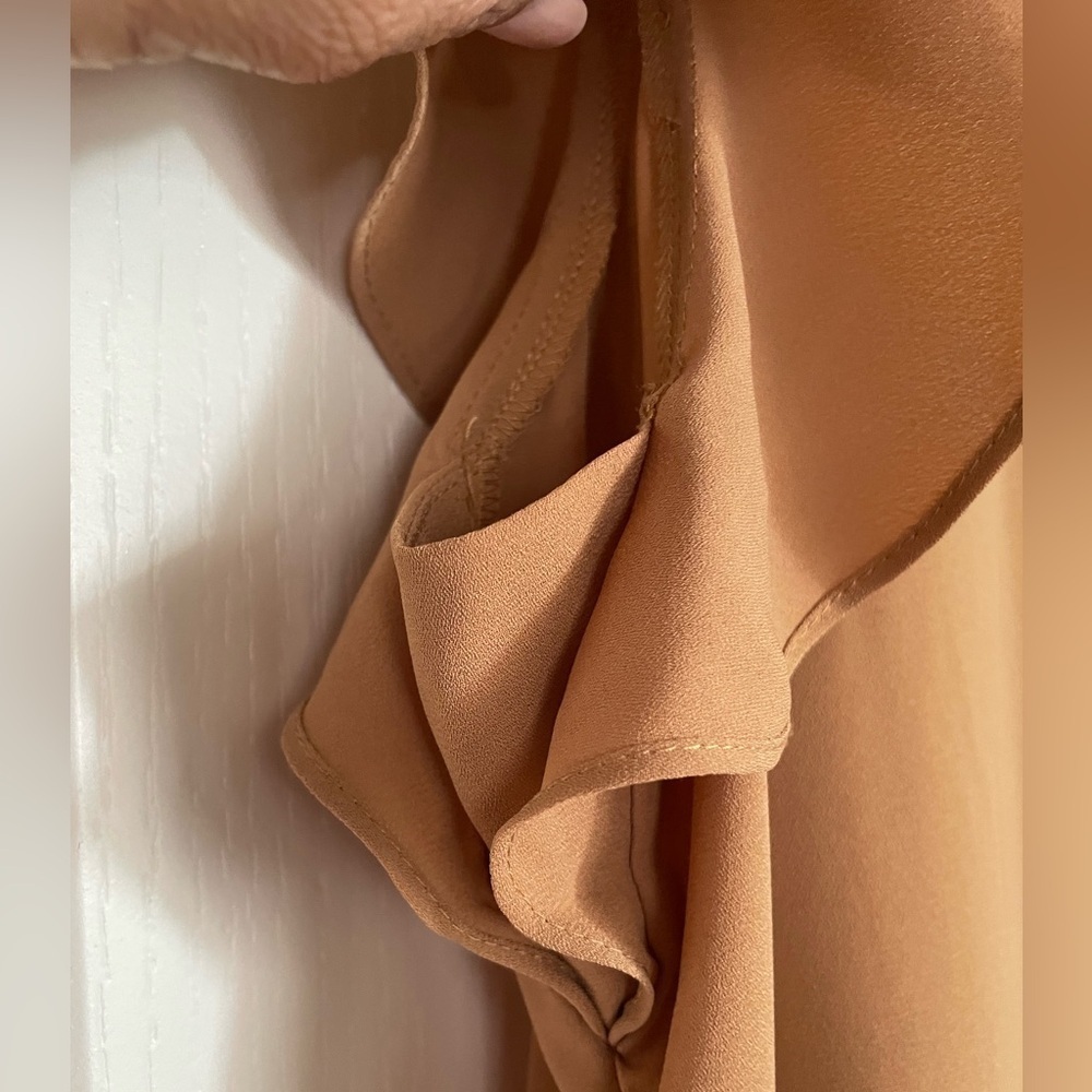 Calvin Klein light brown blouse sz S - Picture 3 of 6